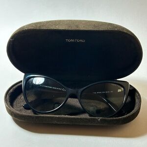Tom Ford Anastasia Black Cat Eye Sunglasses with Hard Case